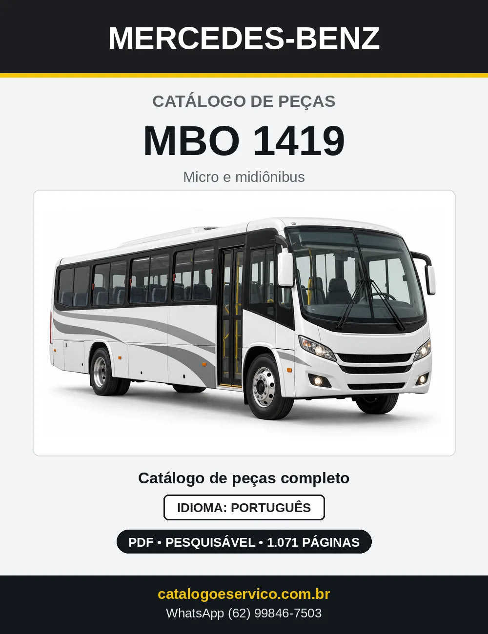 Capa do Catálogo de Peças Mercedes-Benz MBO 1419 em PDF