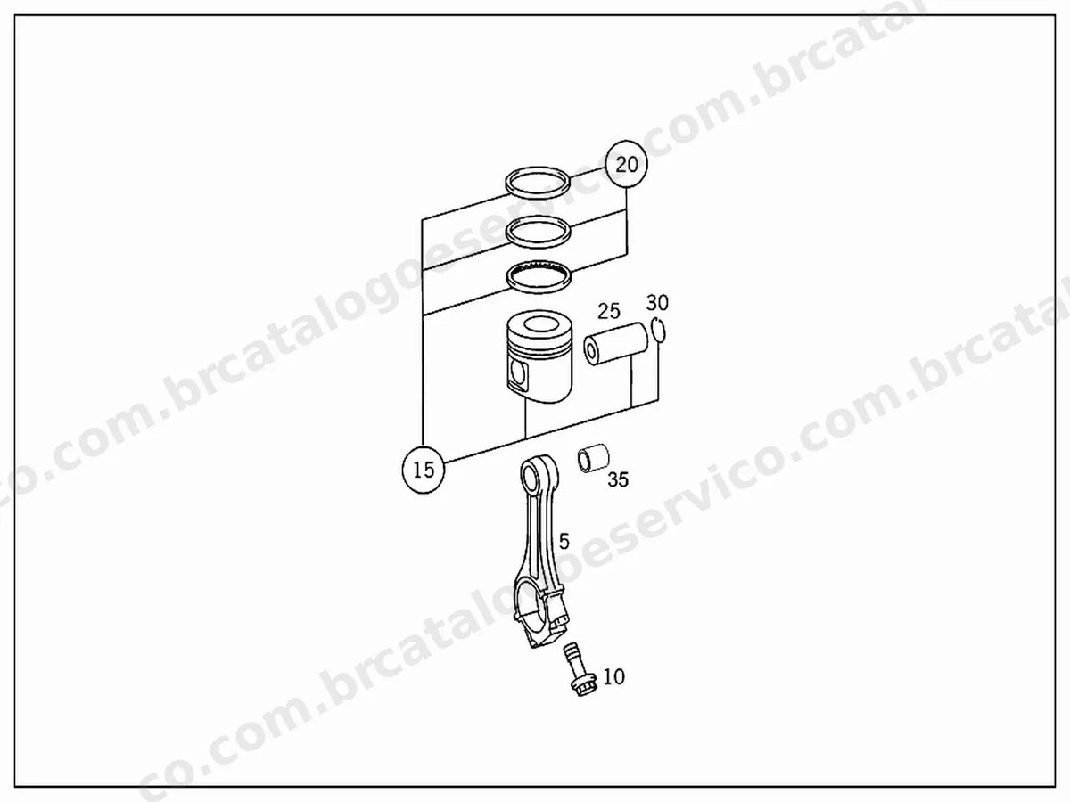 Vista explodida 1 do Catálogo de Peças Mercedes-Benz MBO 1421