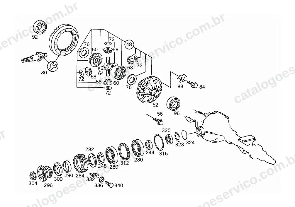 Vista explodida do Catálogo de Peças Mercedes-Benz OC 1214 (versão Argentina) (4)