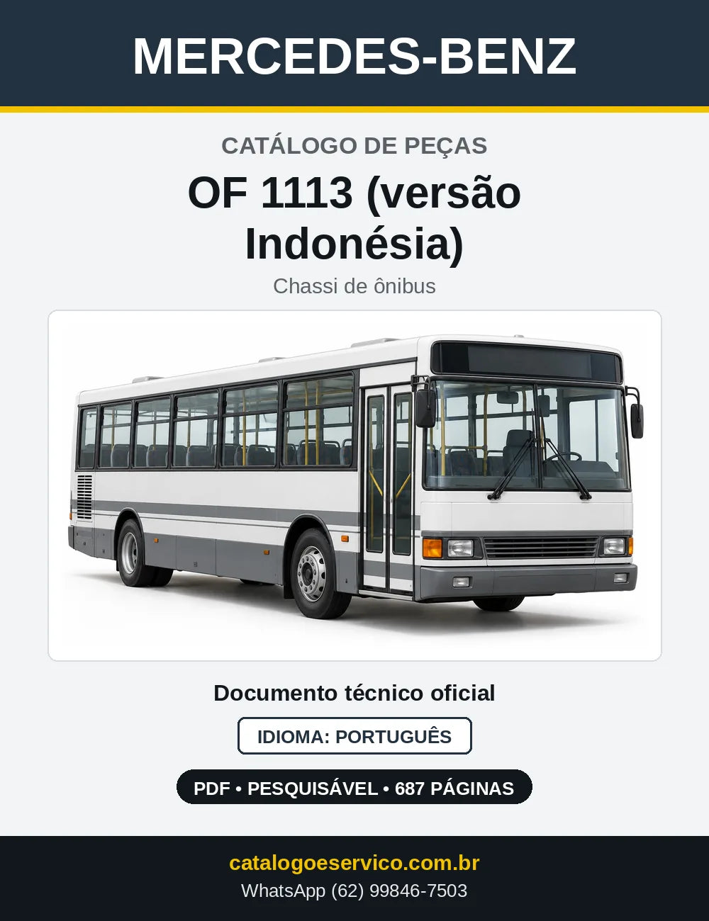 Capa do Catálogo de Peças Mercedes-Benz OF 1113 (versão Indonésia)