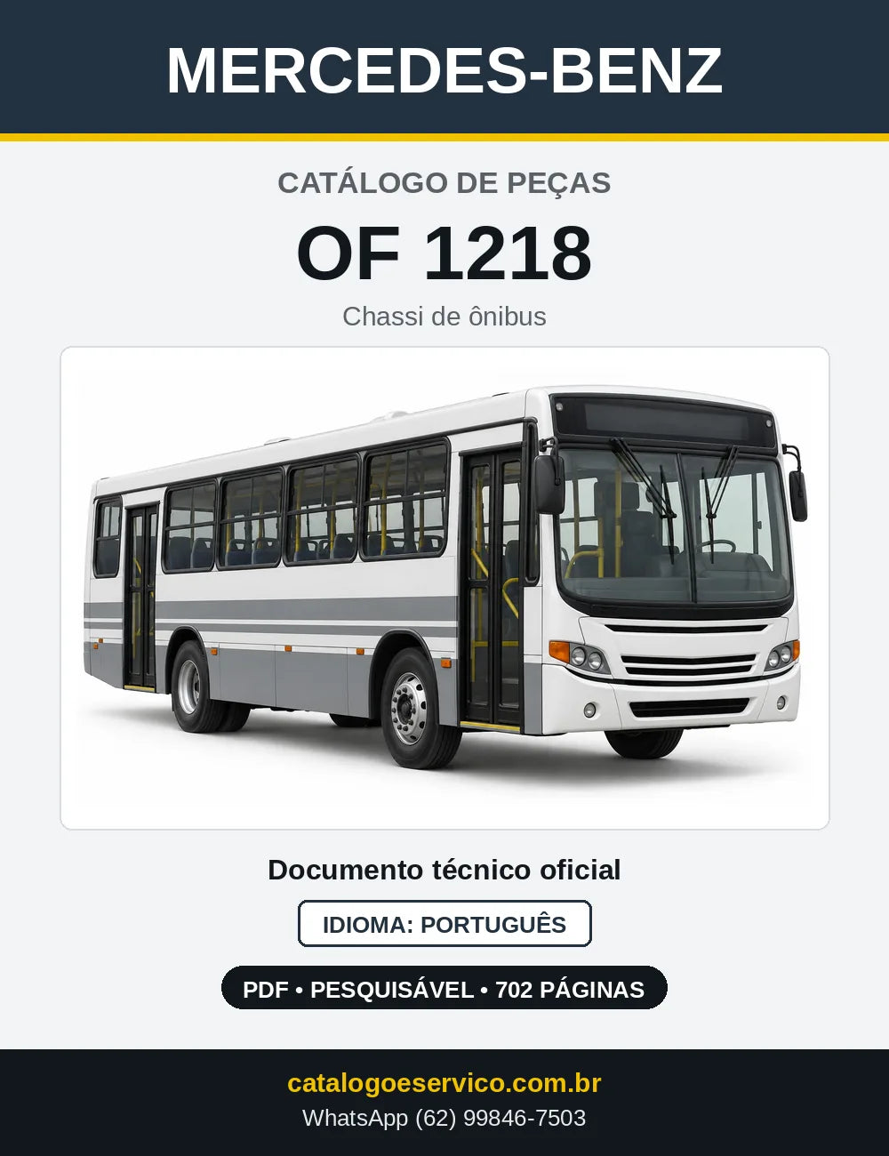 Capa do Catálogo de Peças Mercedes-Benz OF 1218