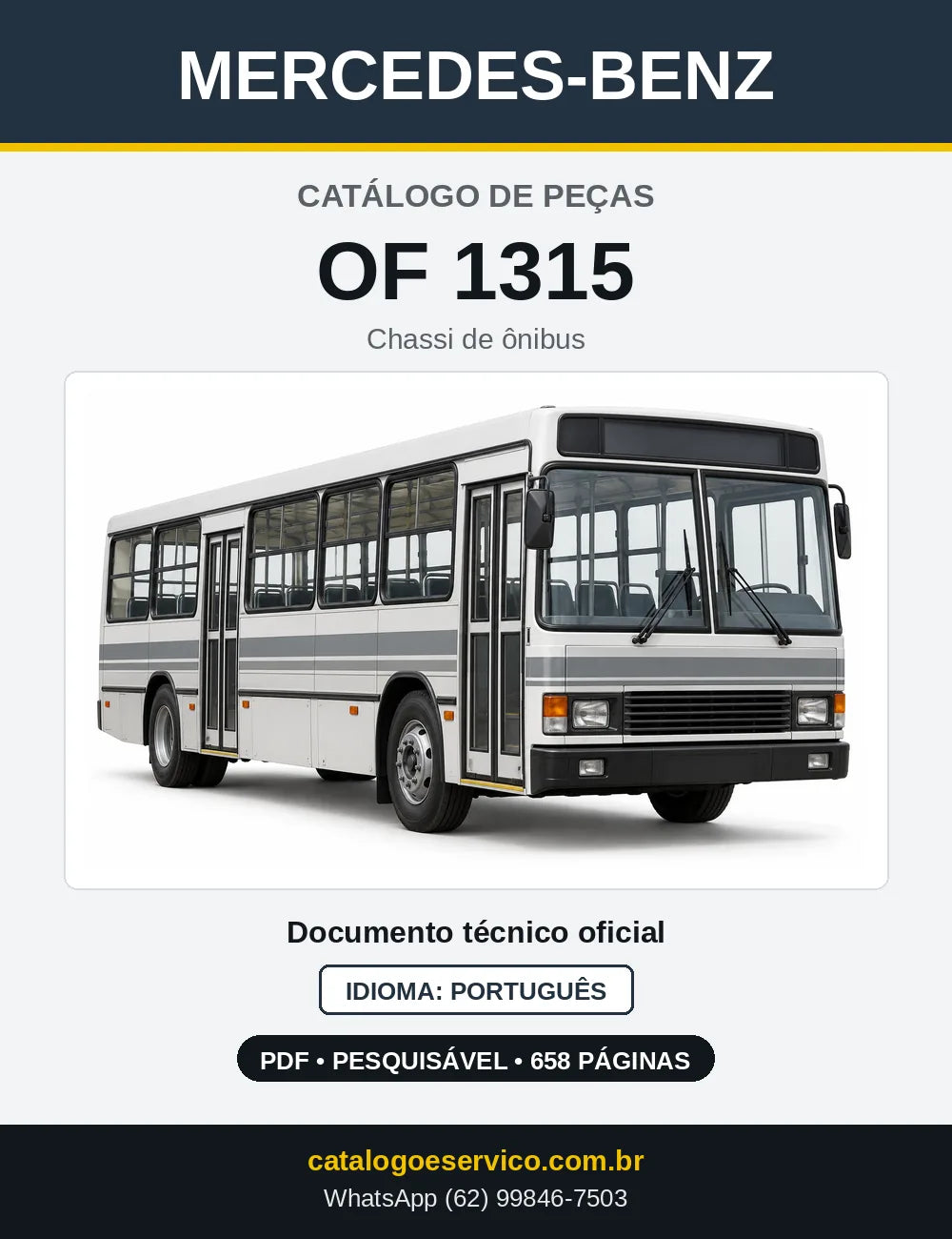 Capa do Catálogo de Peças Mercedes-Benz OF 1315
