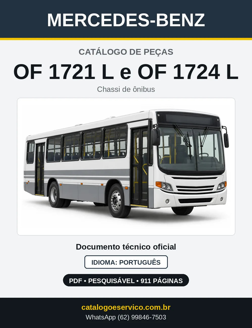Capa do Catálogo de Peças Mercedes-Benz OF 1721 L e OF 1724 L