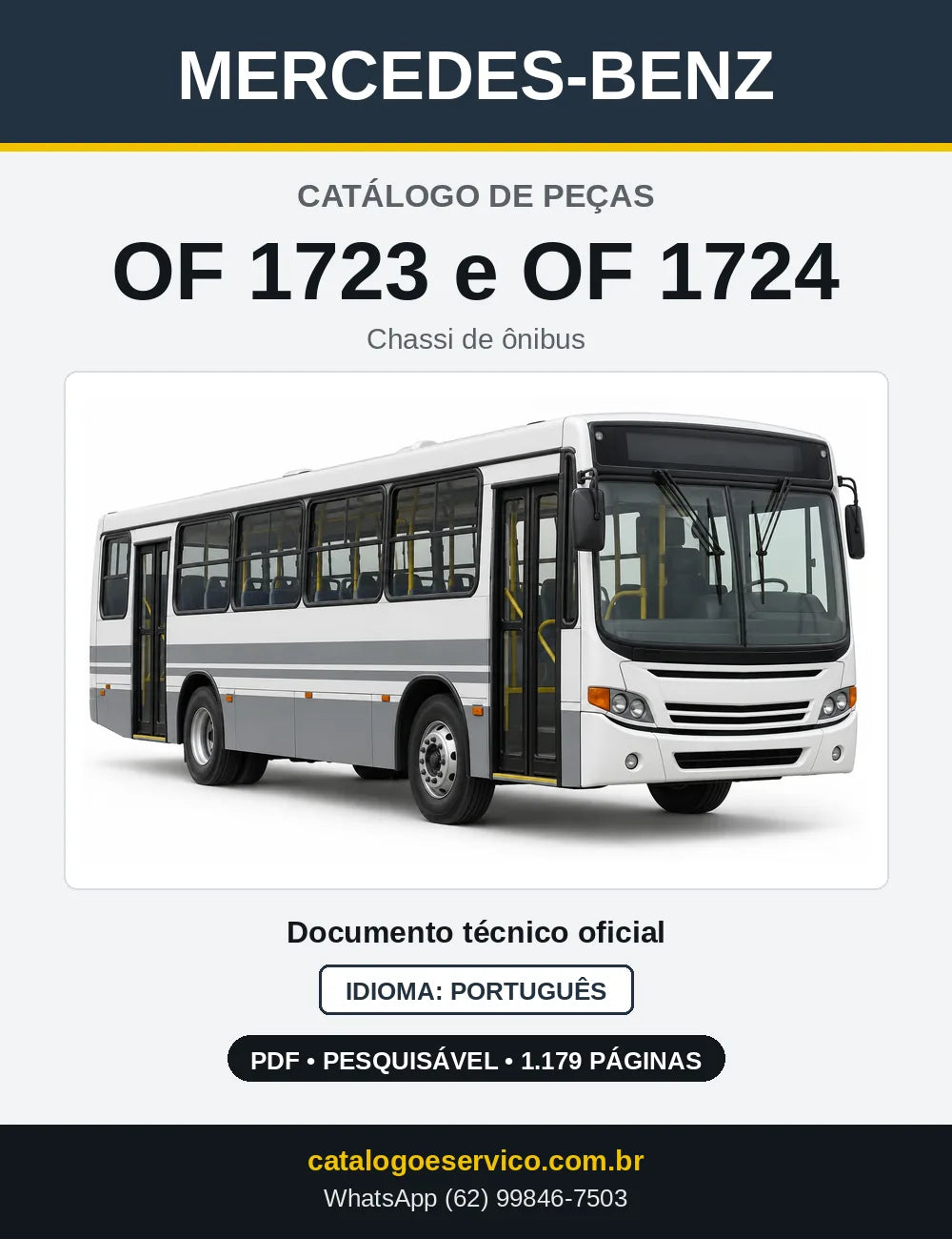 Capa do Catálogo de Peças Mercedes-Benz OF 1723 e OF 1724