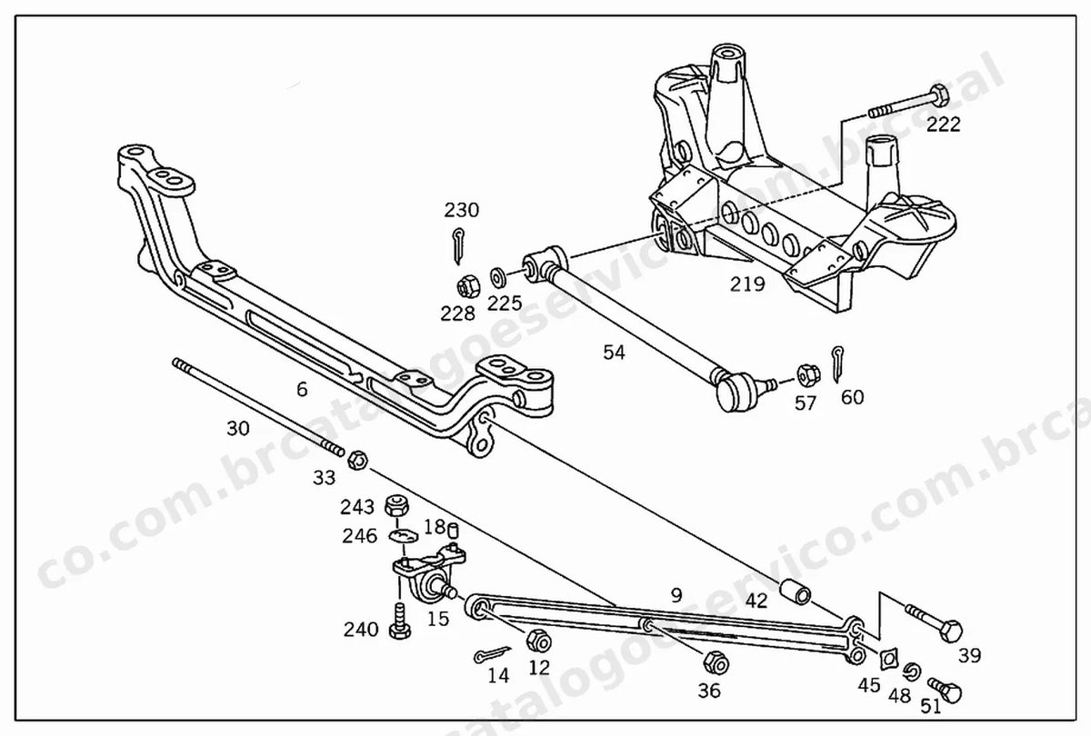 Vista explodida 2 do Catálogo de Peças Mercedes-Benz O 140