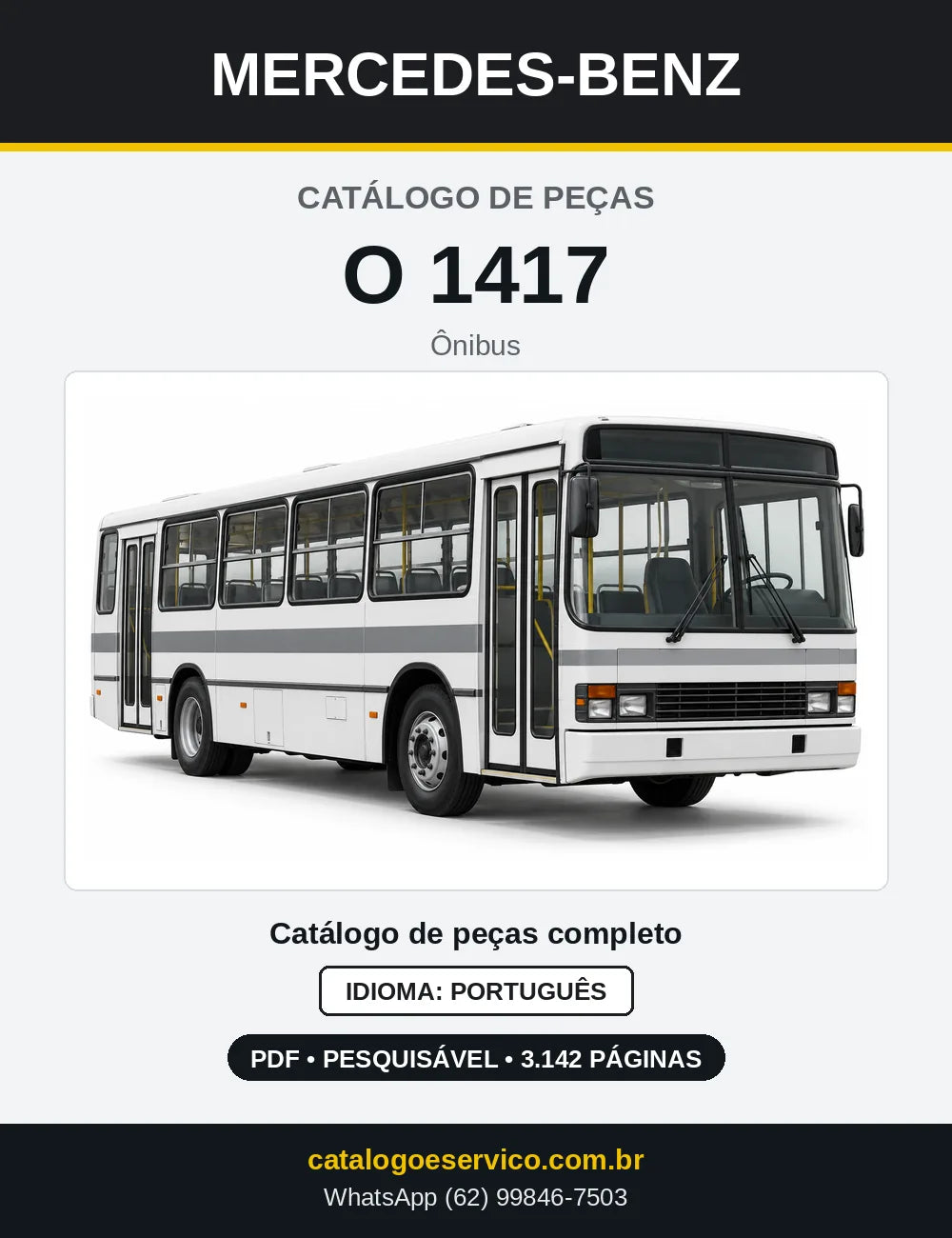 Capa do Catálogo de Peças Mercedes-Benz O 1417 em PDF