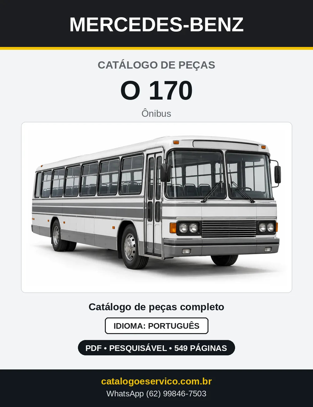 Capa do Catálogo de Peças Mercedes-Benz O 170 em PDF