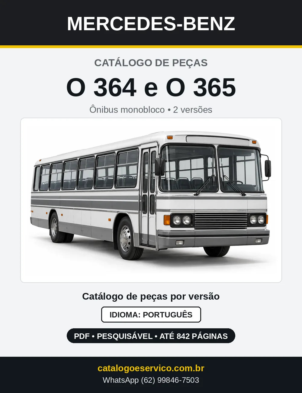Capa do Catálogo de Peças Mercedes-Benz O 365 em PDF