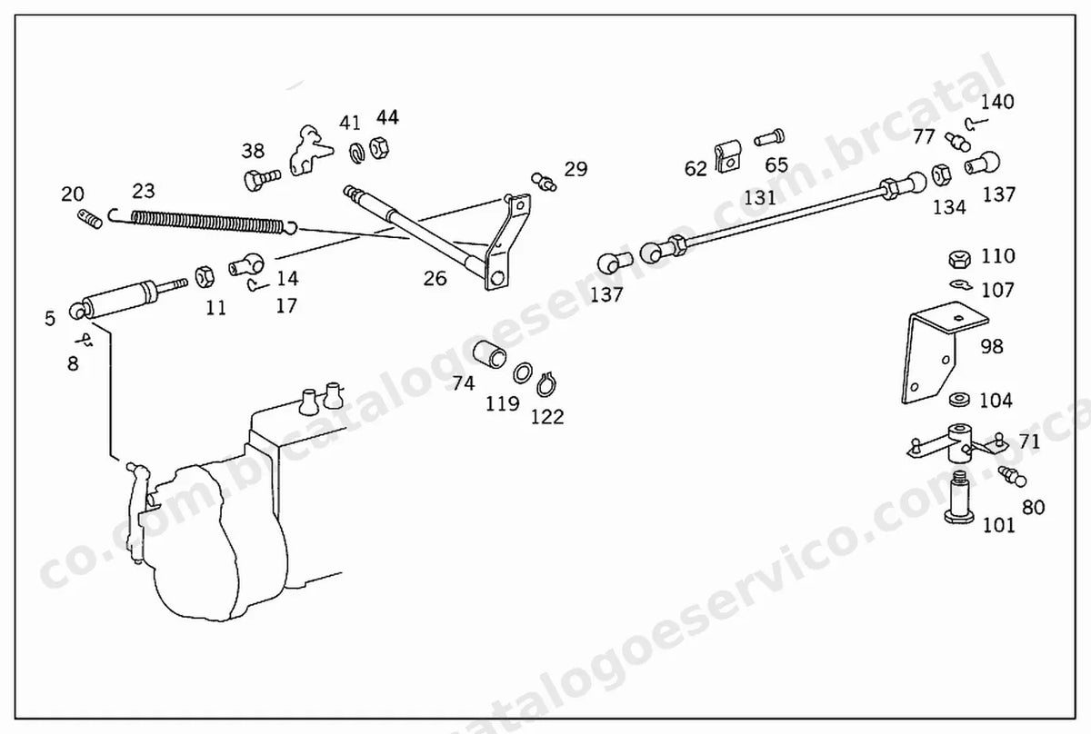 Vista explodida 3 do Catálogo de Peças Mercedes-Benz O 370 e O 371