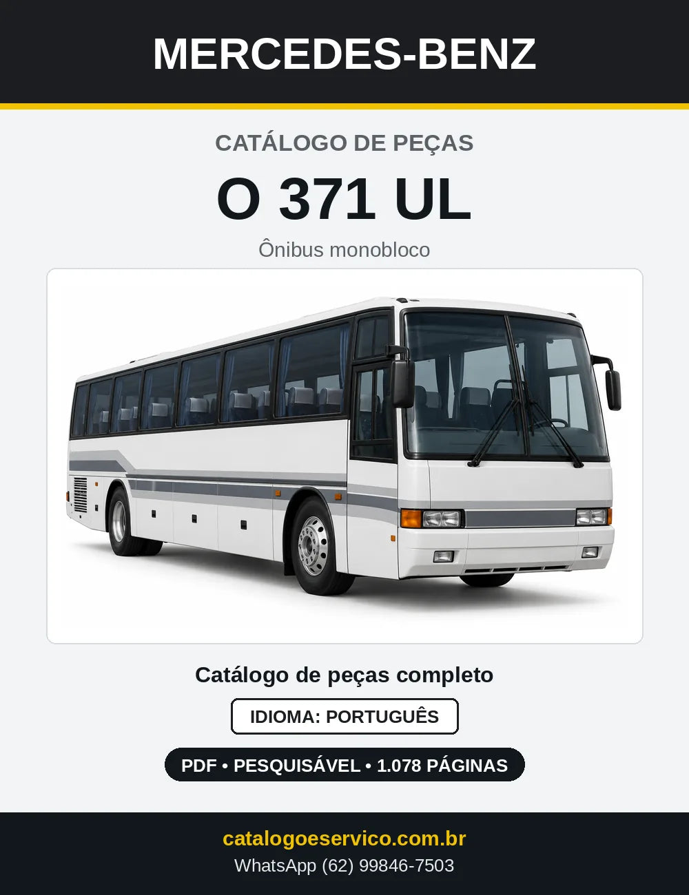 Capa do Catálogo de Peças Mercedes-Benz O 371 UL em PDF