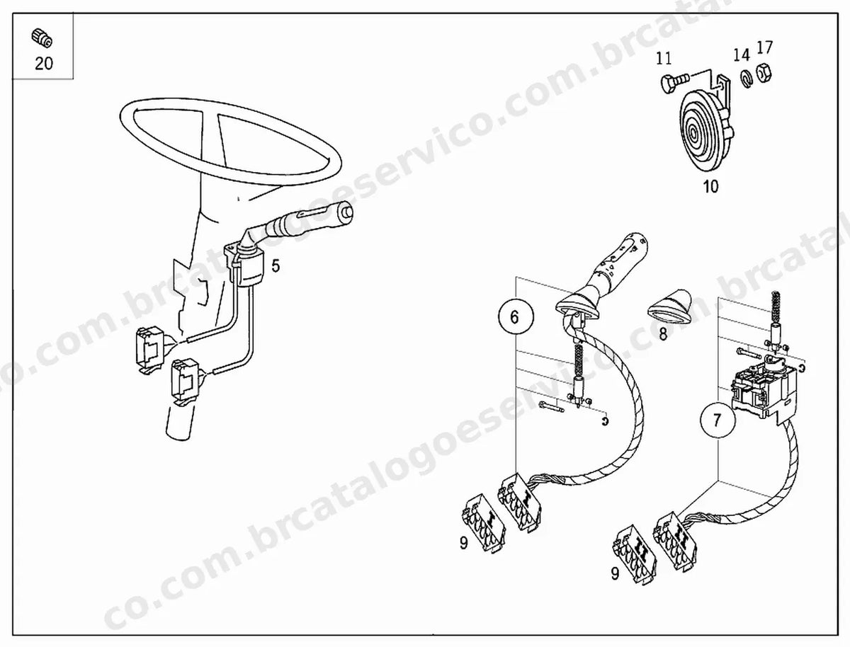 Vista explodida 4 do Catálogo de Peças Mercedes-Benz O 400 RSD BUGGY