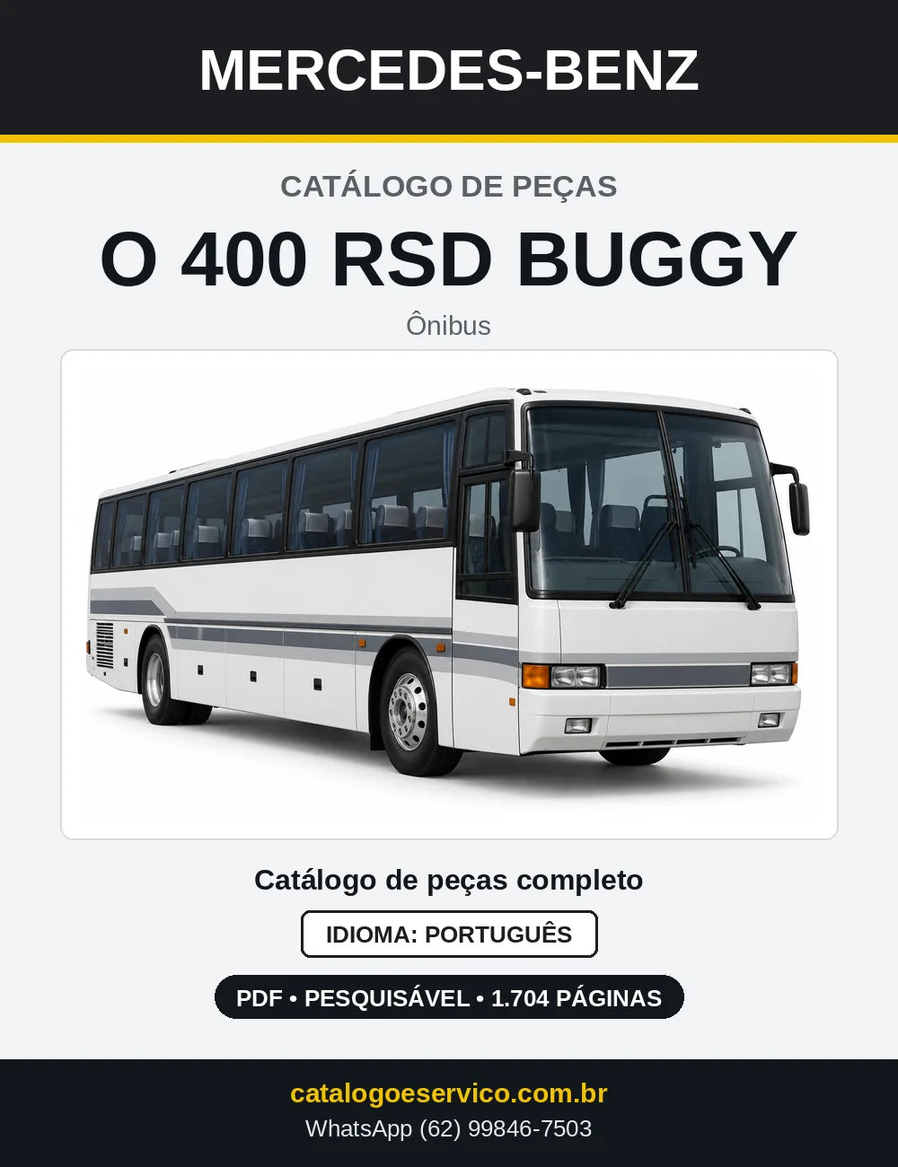 Capa do Catálogo de Peças Mercedes-Benz O 400 RSD BUGGY em PDF