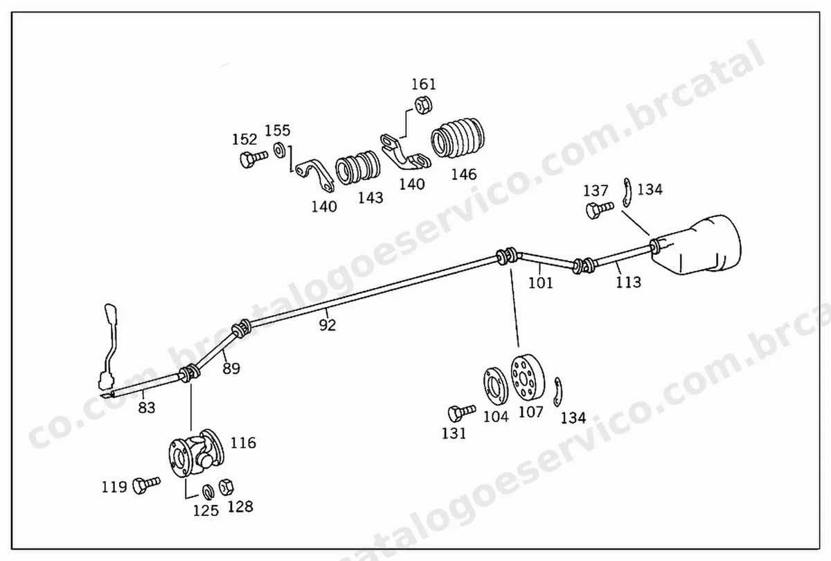 Vista explodida 1 do Catálogo de Peças Mercedes-Benz O 400 RSDH