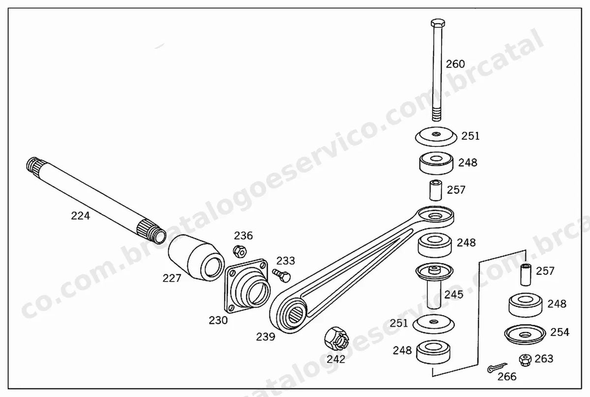 Vista explodida 1 do Catálogo de Peças Mercedes-Benz O 400 UPA