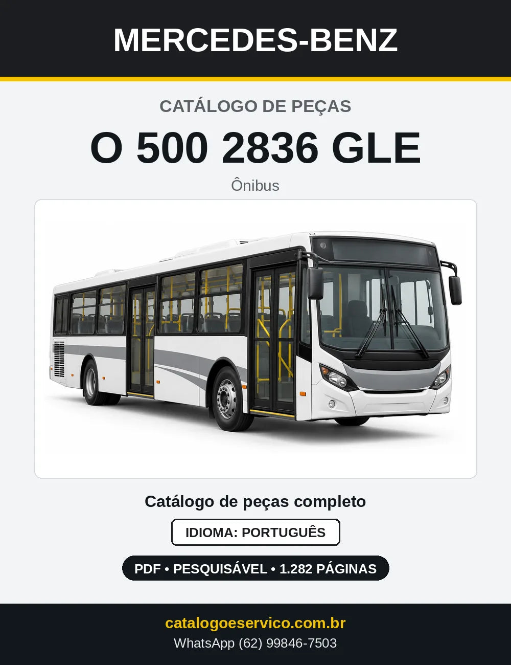 Capa do Catálogo de Peças Mercedes-Benz O 500 2836 GLE em PDF