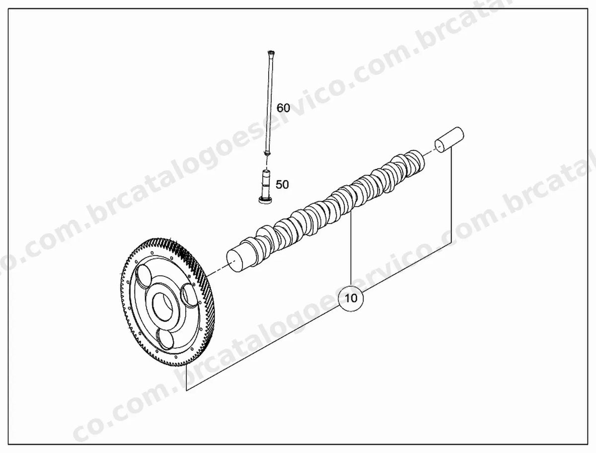 Vista explodida 2 do Catálogo de Peças Mercedes-Benz OF 1623 RF 5950