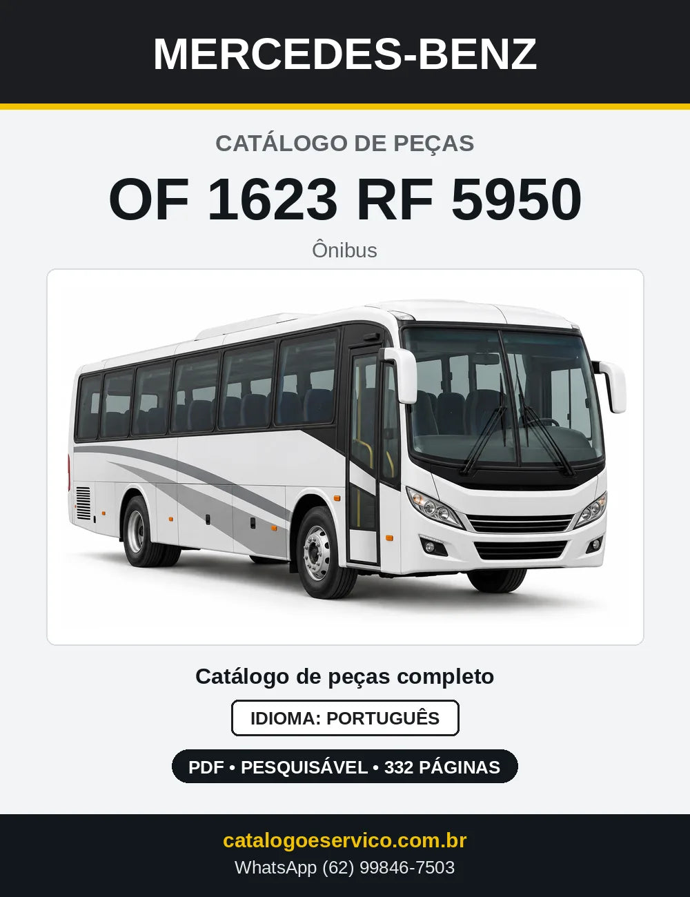 Capa do Catálogo de Peças Mercedes-Benz OF 1623 RF 5950 em PDF