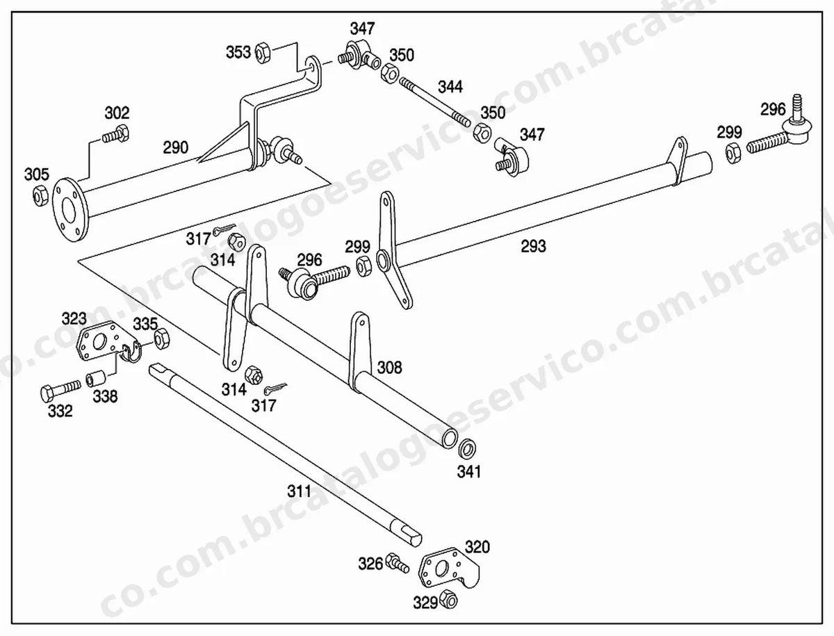 Vista explodida 1 do Catálogo de Peças Mercedes-Benz OH 1113 (Indonésia)