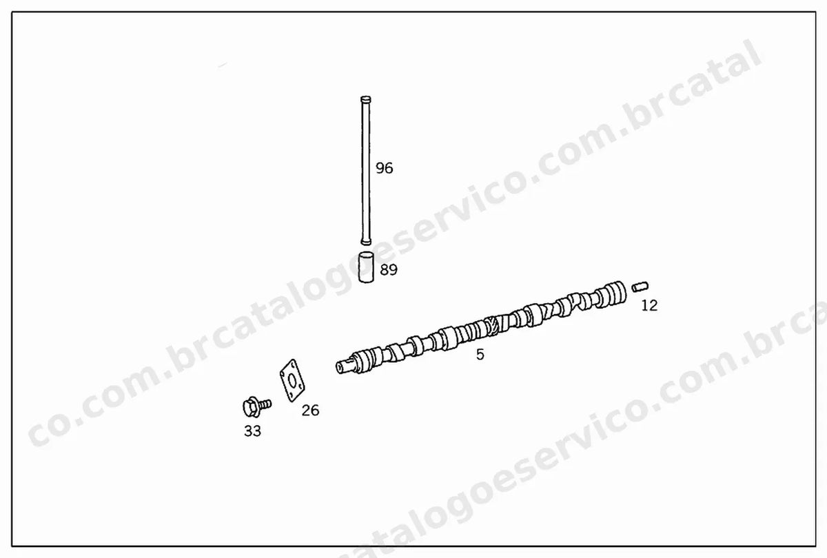 Vista explodida 2 do Catálogo de Peças Mercedes-Benz OH 1113 (Indonésia)