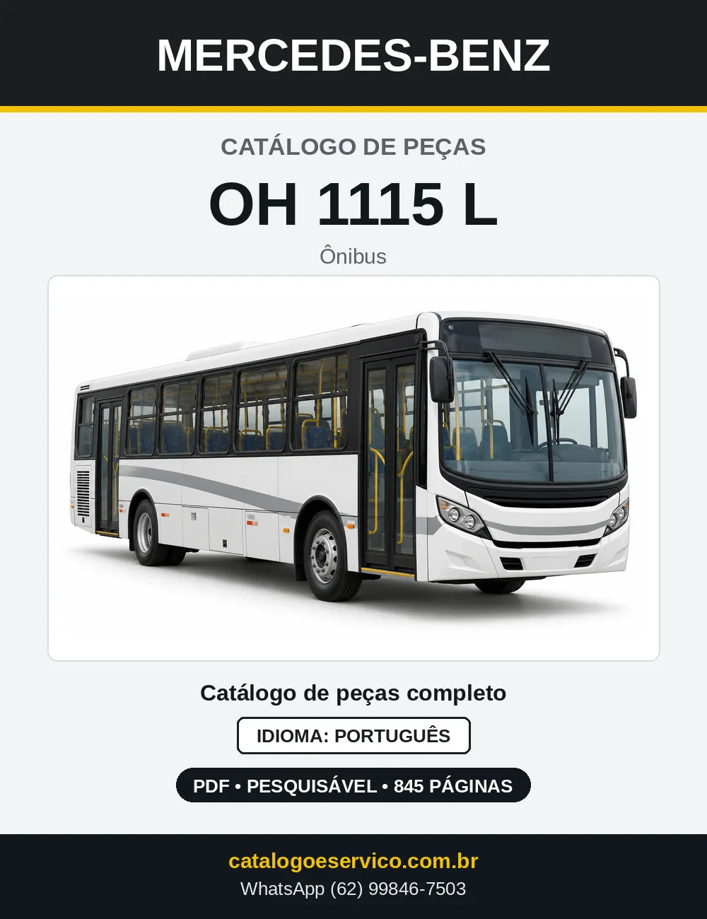 Capa do Catálogo de Peças Mercedes-Benz OH 1115 em PDF