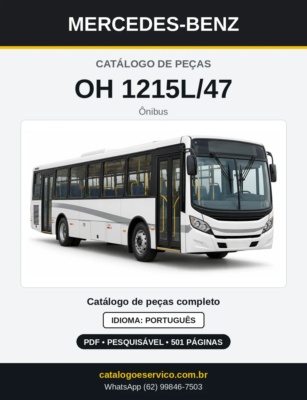 Capa do Catálogo de Peças Mercedes-Benz OH 1215 em PDF
