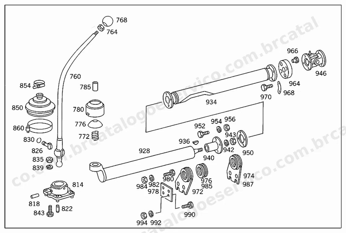 Vista explodida 3 do Catálogo de Peças Mercedes-Benz OH 1313 e OH 1316
