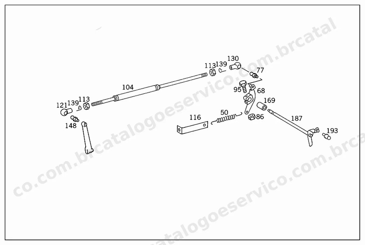 Vista explodida 2 do Catálogo de Peças Mercedes-Benz OH 1320
