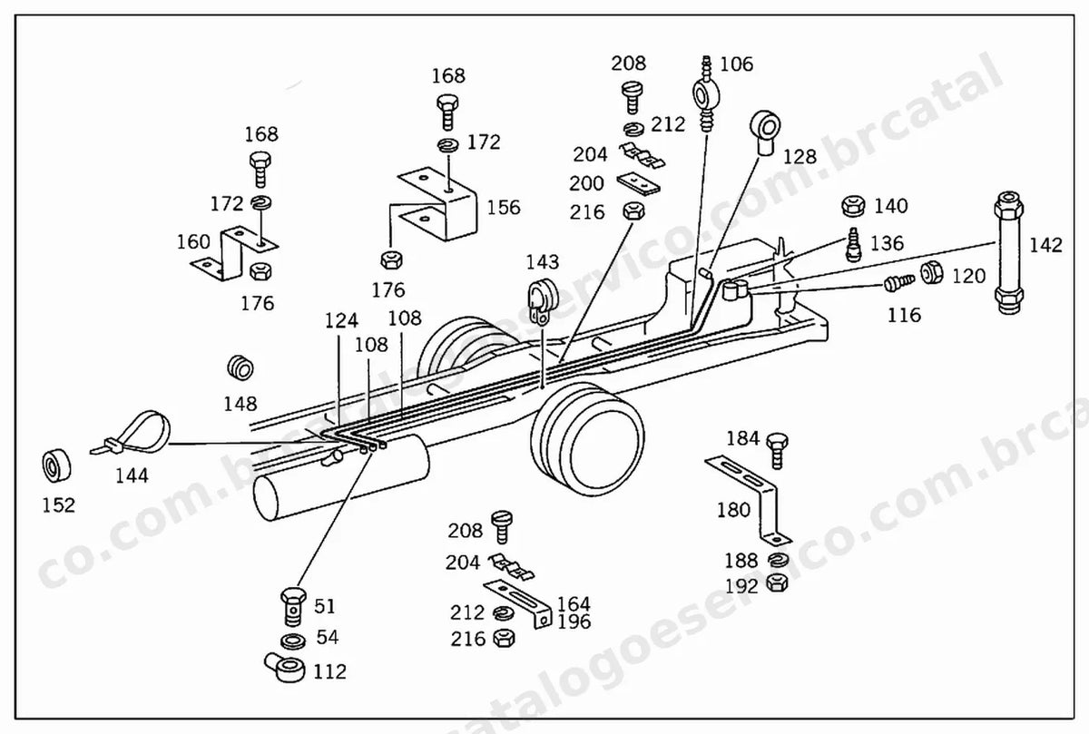 Vista explodida 3 do Catálogo de Peças Mercedes-Benz OH 1418
