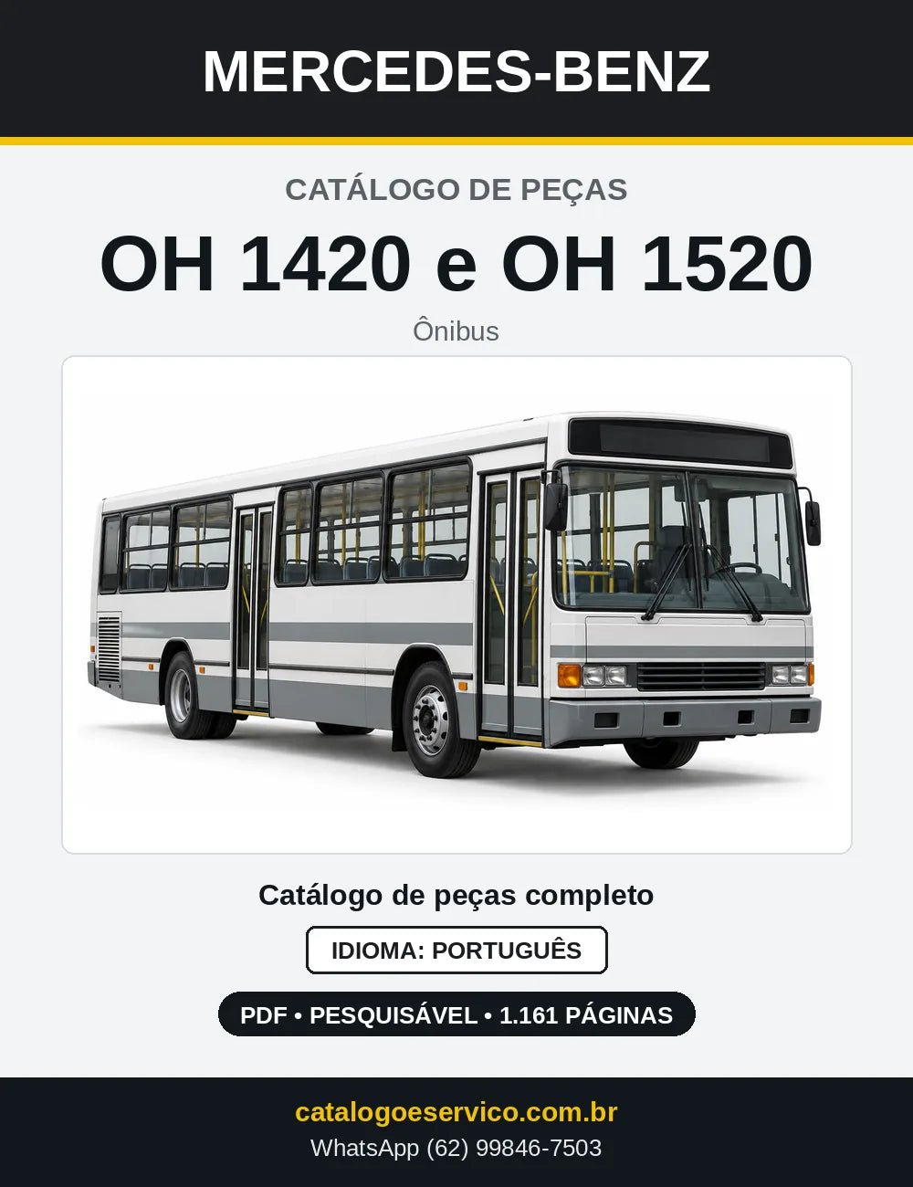 Capa do Catálogo de Peças Mercedes-Benz OH 1420 e OH 1520 em PDF