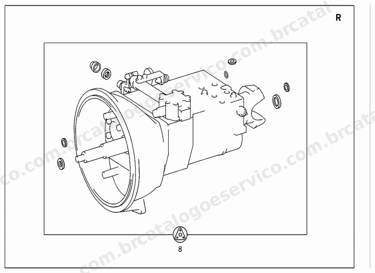 Vista explodida 2 do Catálogo de Peças Mercedes-Benz OH 1421