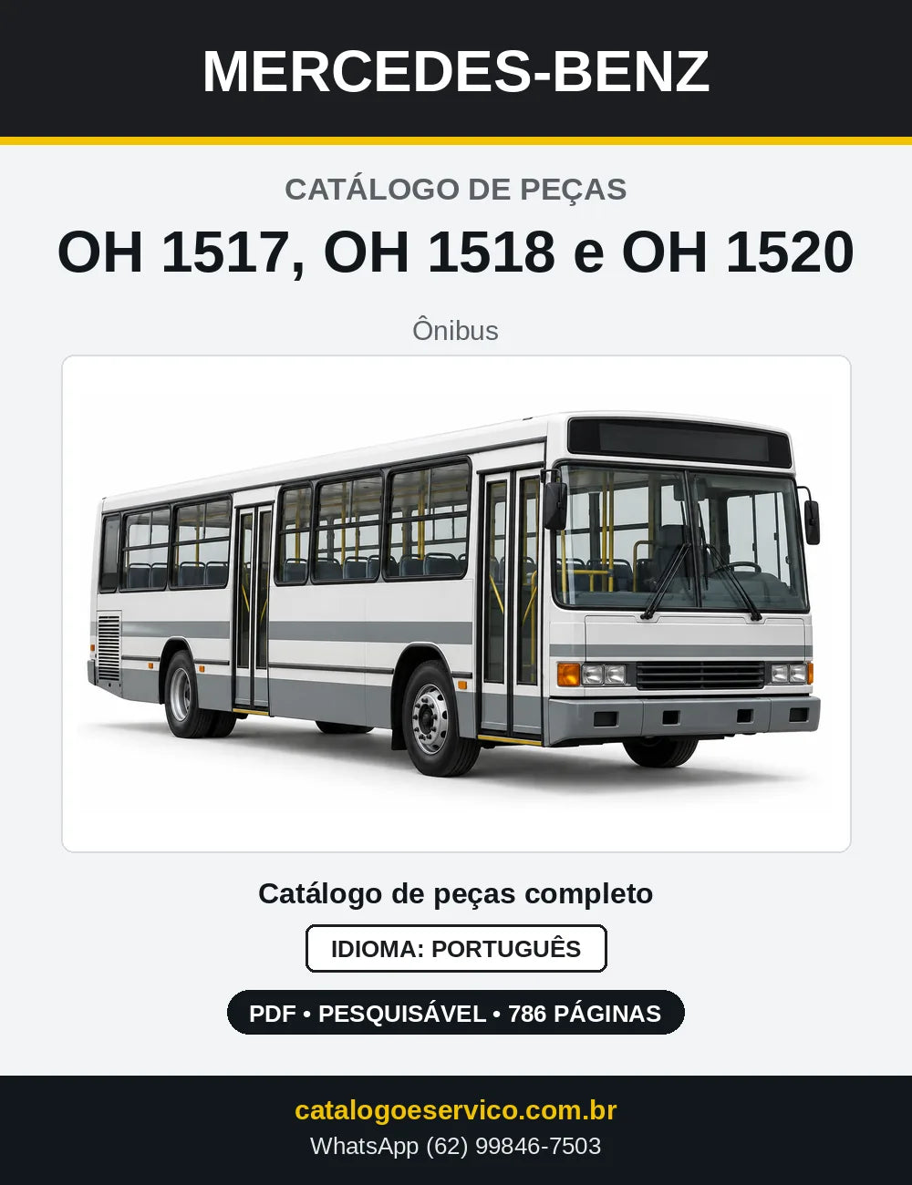 Capa do Catálogo de Peças Mercedes-Benz OH 1517 em PDF