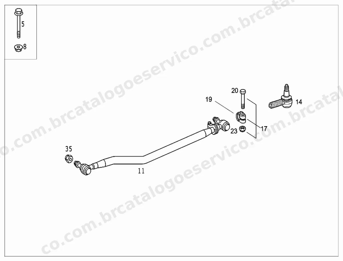 Vista explodida 1 do Catálogo de Peças Mercedes-Benz OH 1519