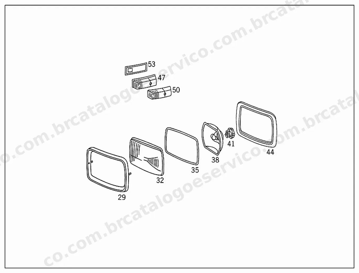 Vista explodida 4 do Catálogo de Peças Mercedes-Benz OH 1520/1521 (Indonésia)