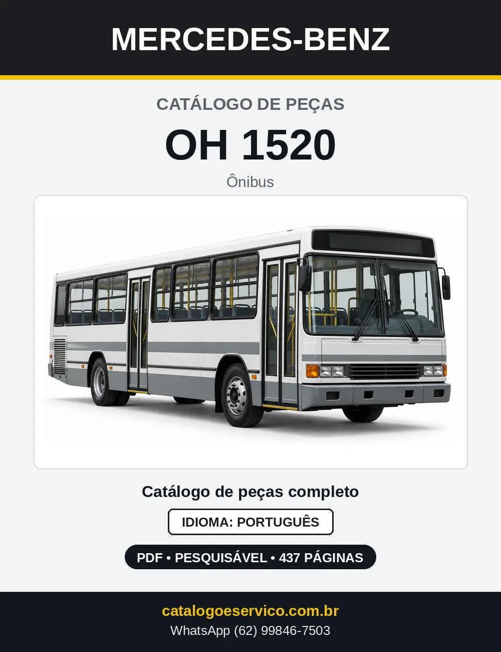 Capa do Catálogo de Peças Mercedes-Benz OH 1520 em PDF