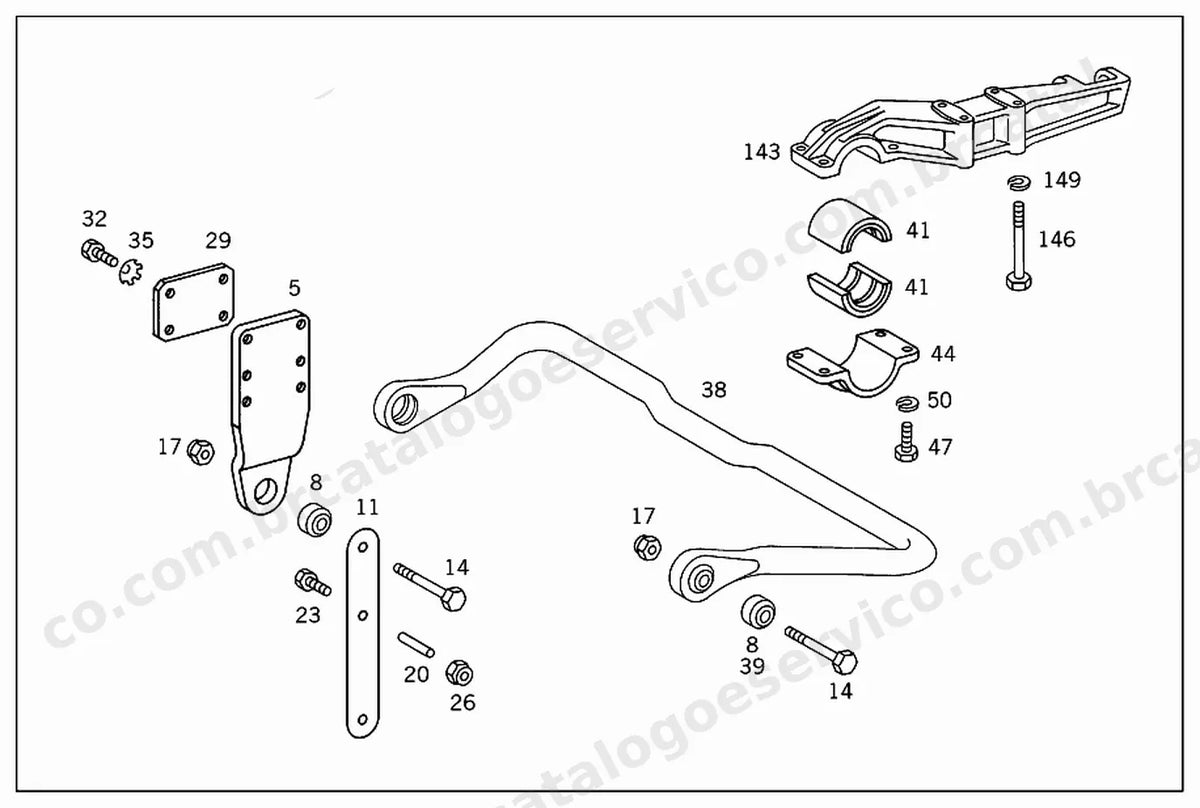 Vista explodida 2 do Catálogo de Peças Mercedes-Benz OH 1521/60