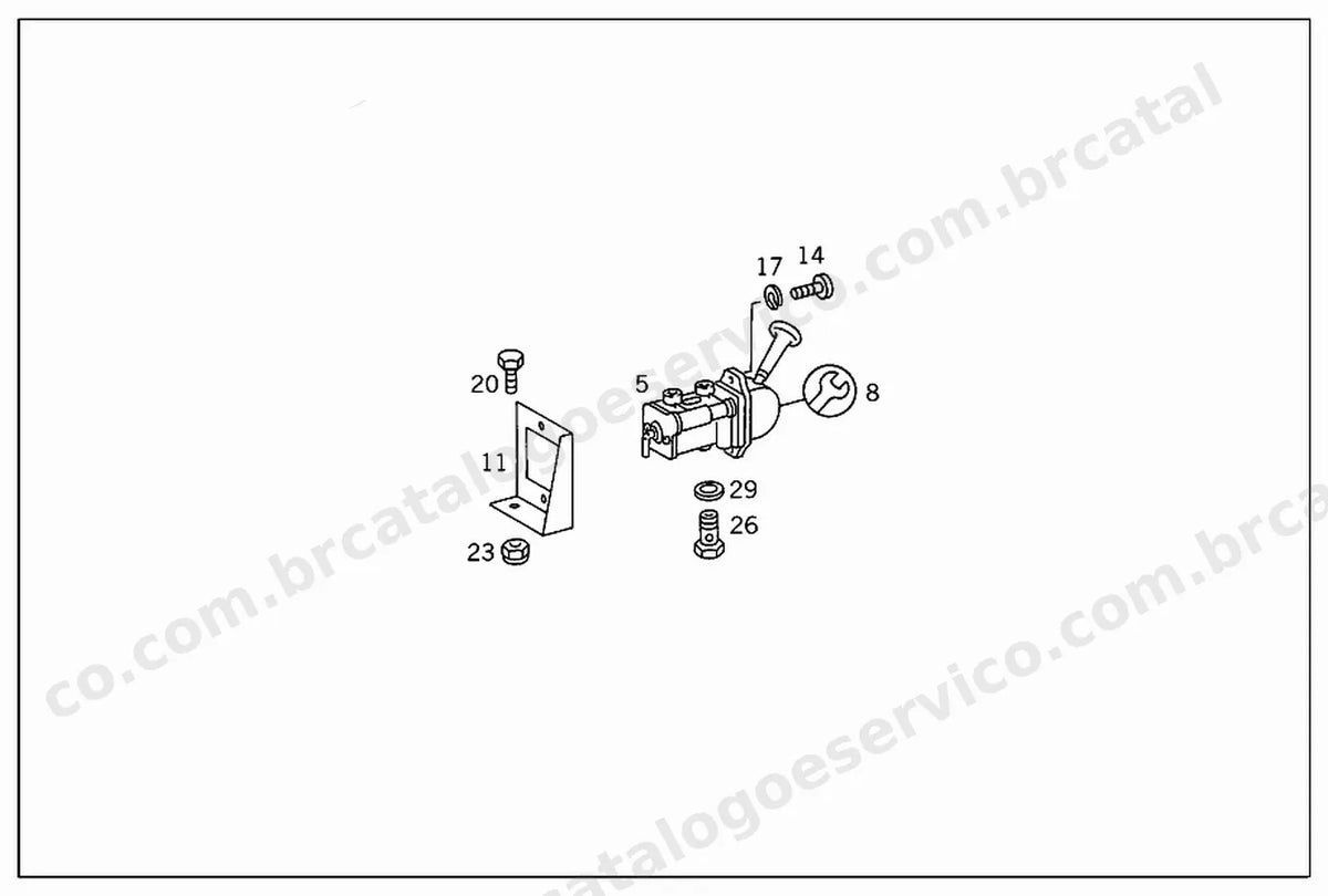 Vista explodida 3 do Catálogo de Peças Mercedes-Benz OH 1521/60