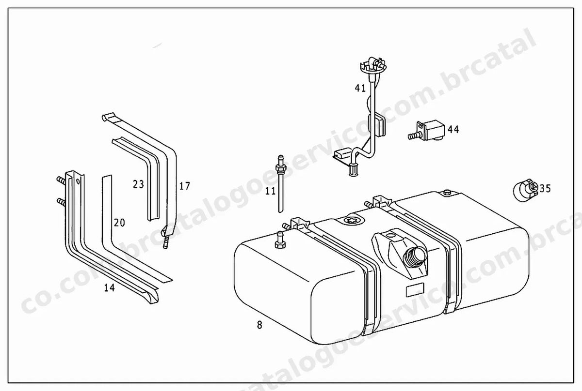 Vista explodida 3 do Catálogo de Peças Mercedes-Benz OH 1521 L