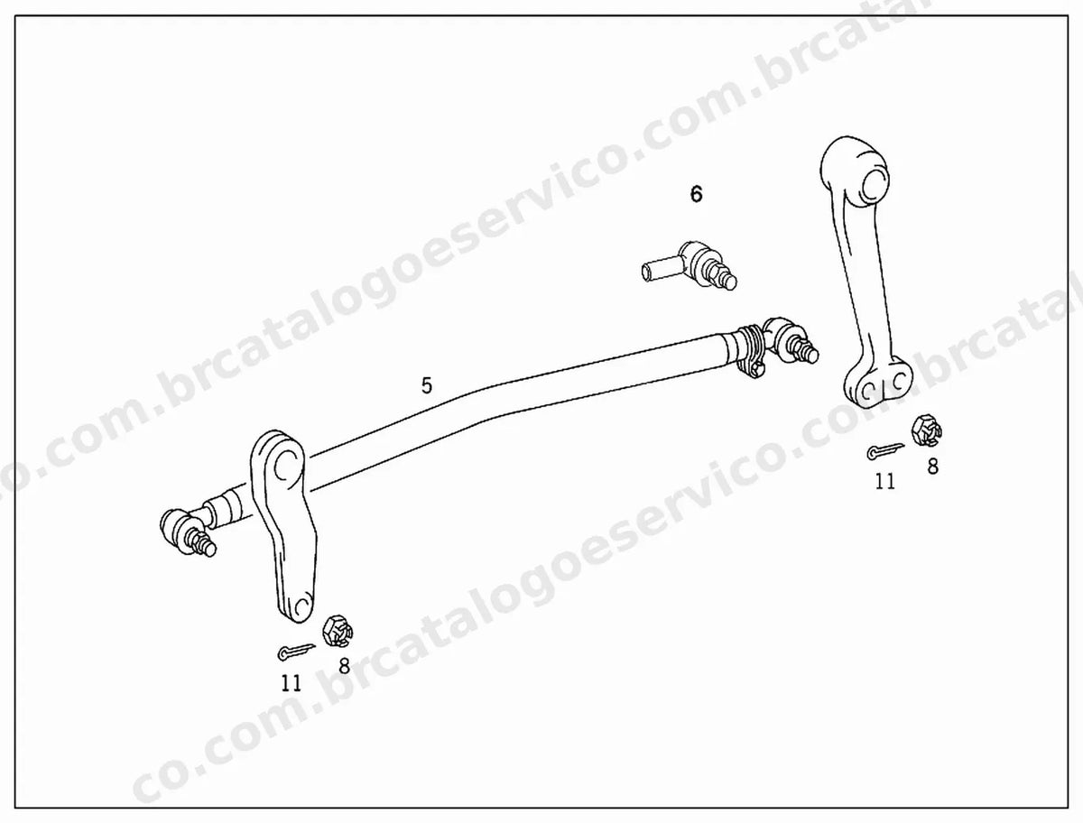 Vista explodida 2 do Catálogo de Peças Mercedes-Benz OH 1621 L e OH 1721 L