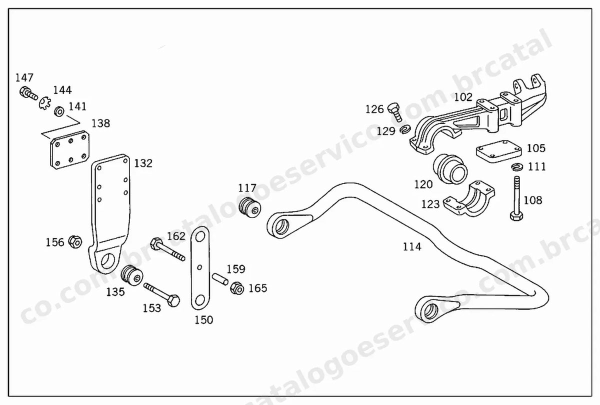 Vista explodida 1 do Catálogo de Peças Mercedes-Benz OH 1621