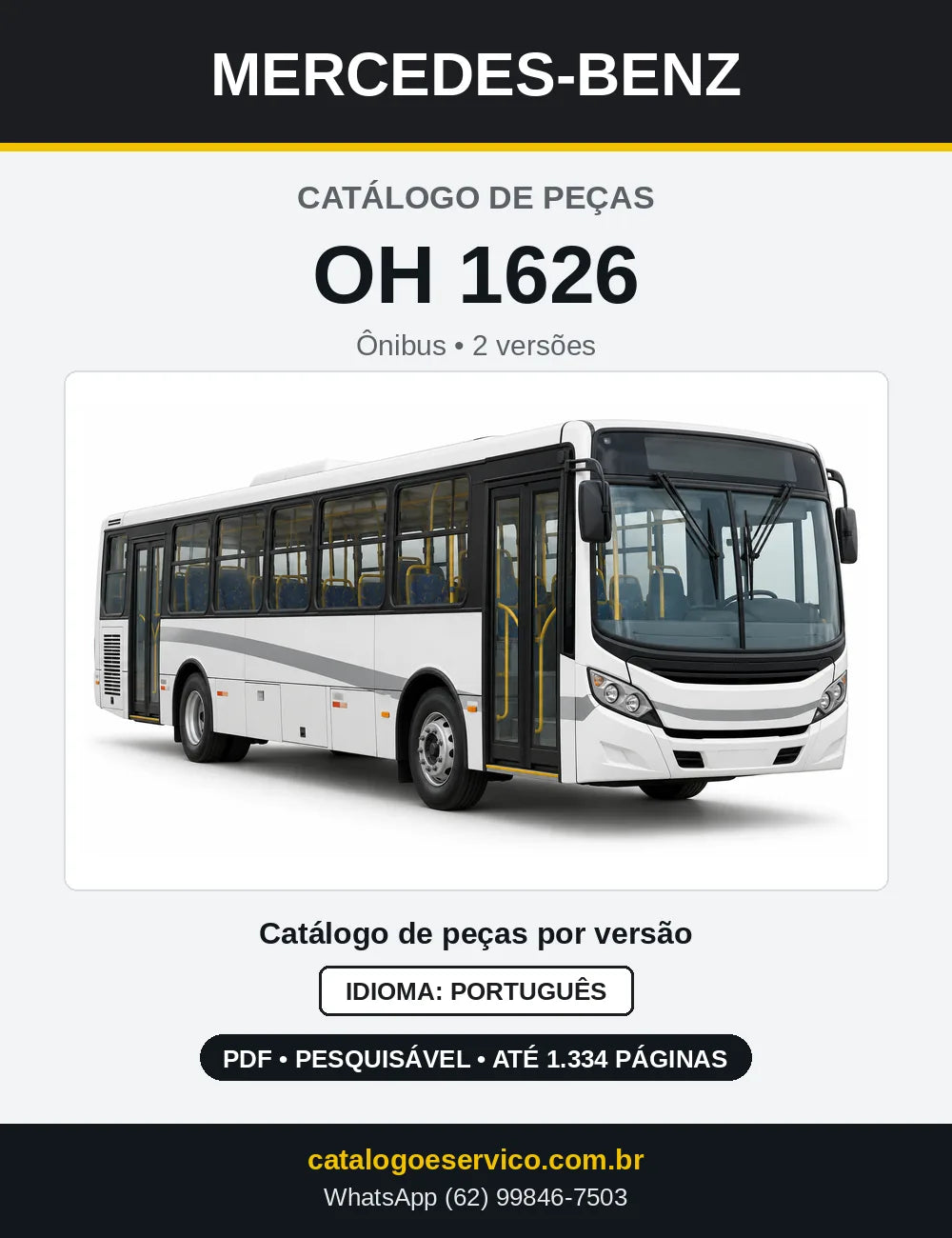 Capa do Catálogo de Peças Mercedes-Benz OH 1626 em PDF