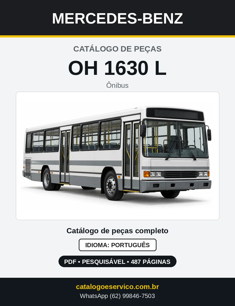 Capa do Catálogo de Peças Mercedes-Benz OH 1630 L em PDF