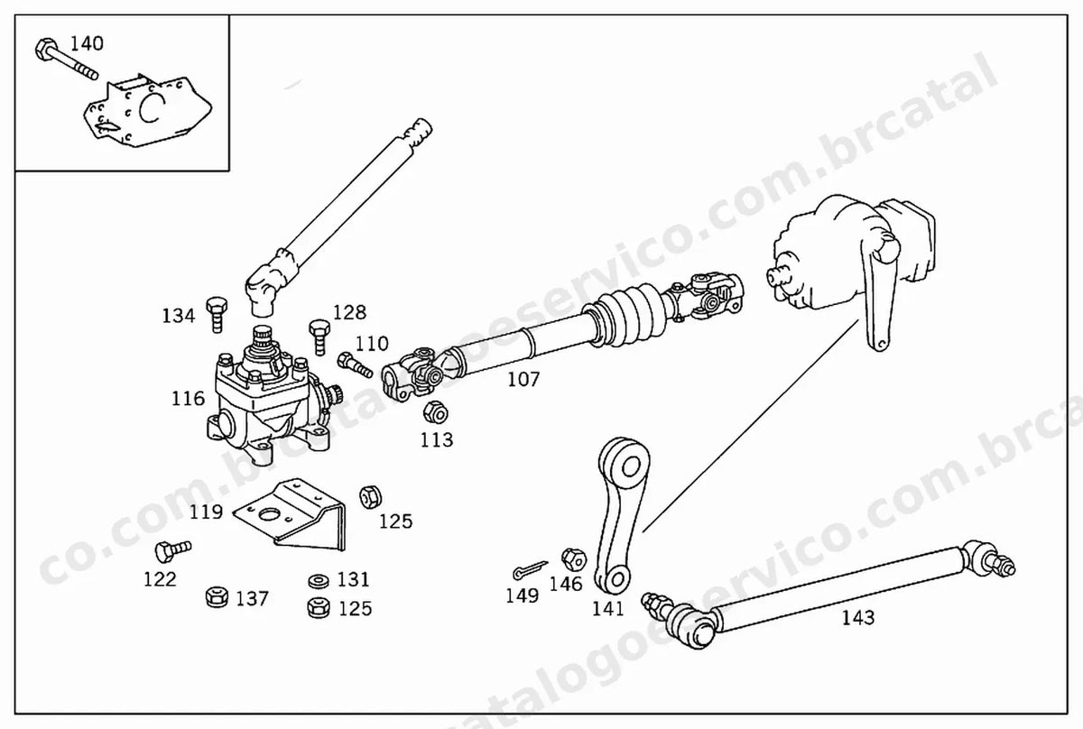 Vista explodida 3 do Catálogo de Peças Mercedes-Benz OH 1636 L