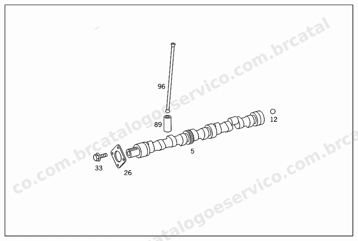 Vista explodida 1 do Catálogo de Peças Mercedes-Benz OHL 1316