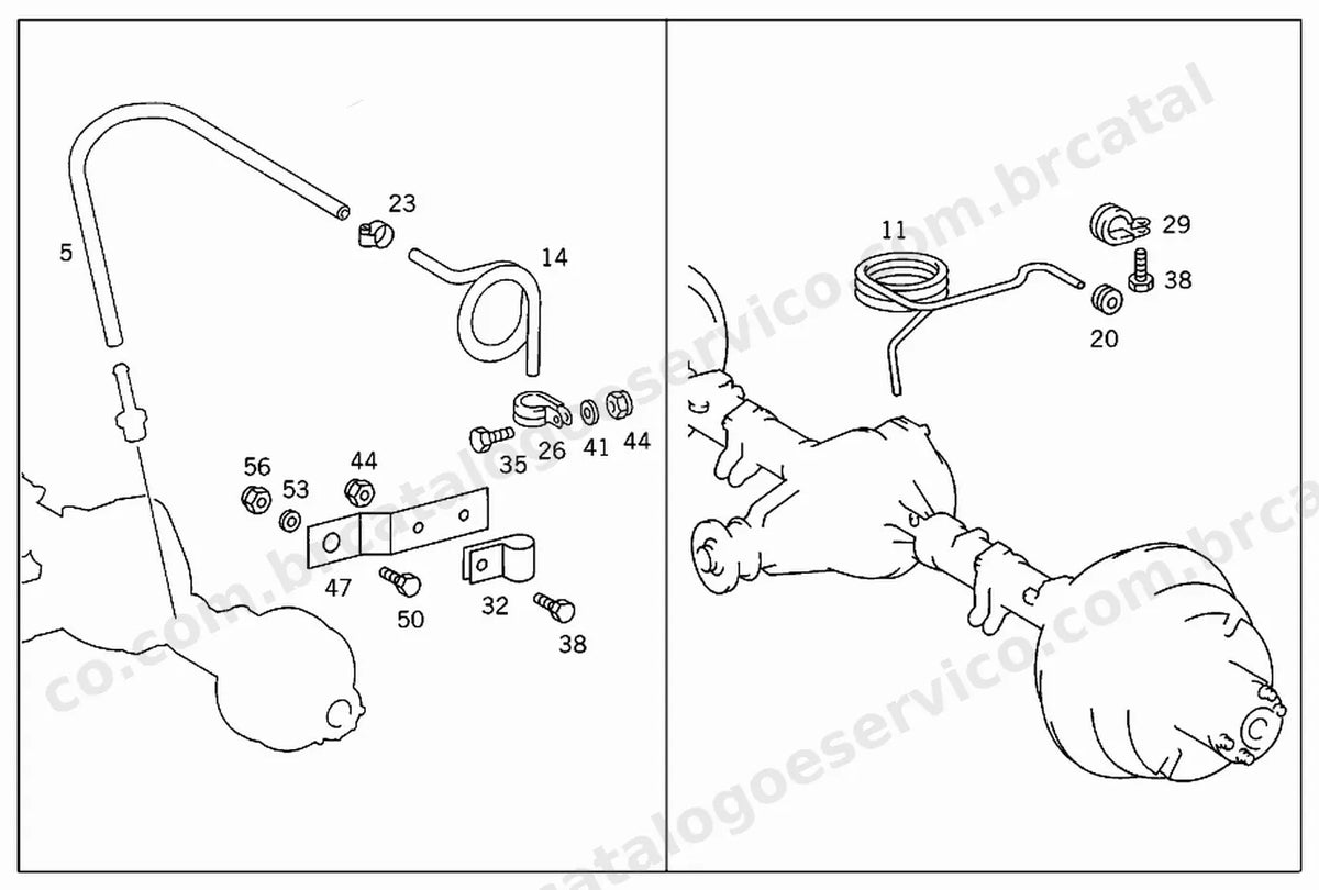 Vista explodida 2 do Catálogo de Peças Mercedes-Benz OHL 1420