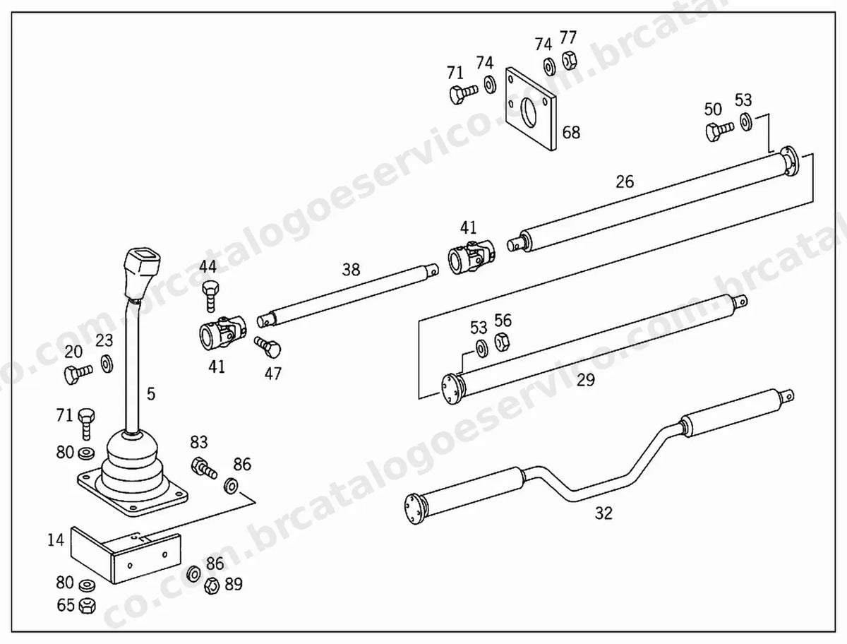 Vista explodida 3 do Catálogo de Peças Mercedes-Benz OMC 1421