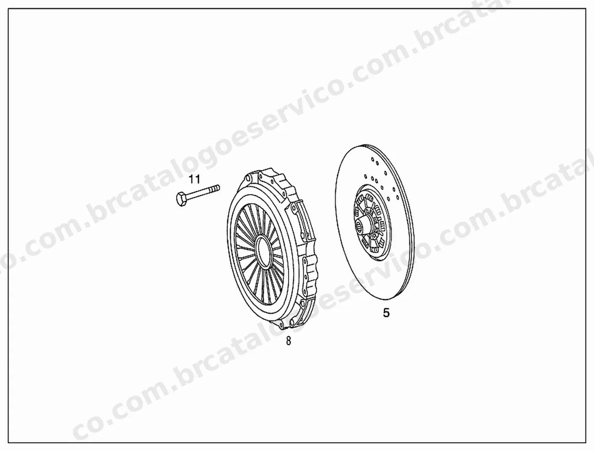 Vista explodida 2 do Catálogo de Peças Mercedes-Benz OMC 1425 ALN