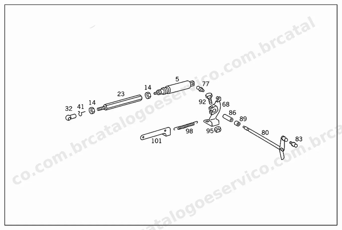 Vista explodida 3 do Catálogo de Peças Mercedes-Benz OMC 1621