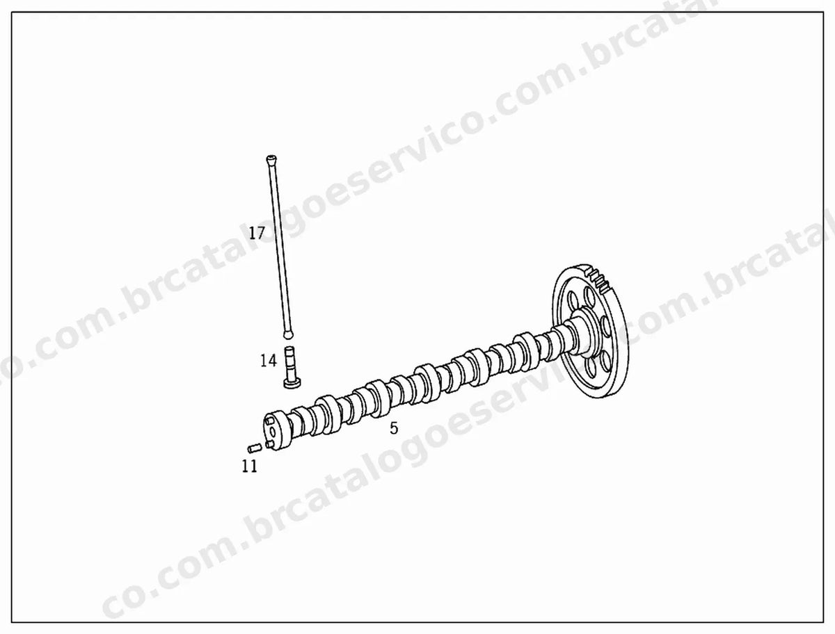 Vista explodida 2 do Catálogo de Peças Mercedes-Benz OMC 1623/51 e OMC 1626/51