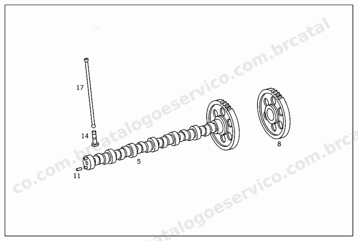 Vista explodida 2 do Catálogo de Peças Mercedes-Benz OMC 1626
