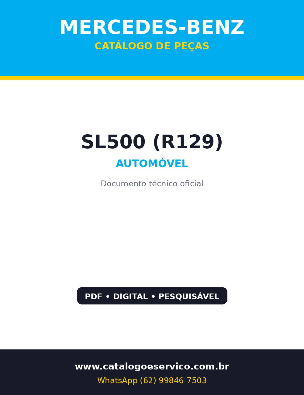 Catálogo de Peças Mercedes-Benz SL500 R129 - Automóvel